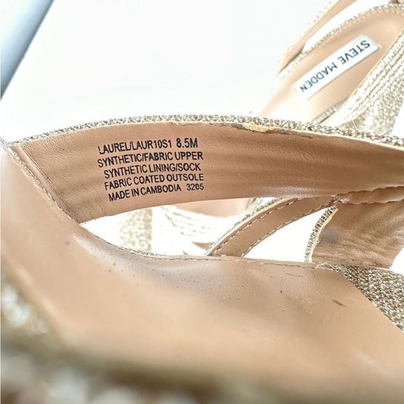 Steve Madden Laurel Chunky 5" Heel Sz
8.5M Sparkly Gold - Picture 10 of 11